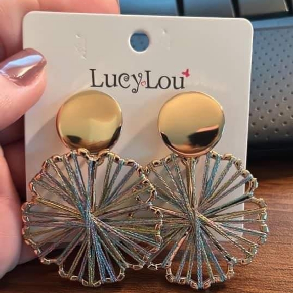 Satin Silky Threaded Earrings multicolor - Picture 1 of 1